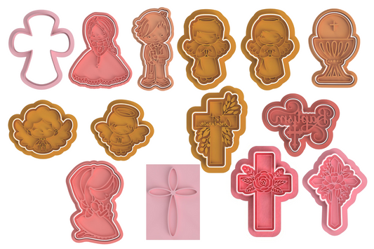 Baptism/First Communion Embossers/Cutters set #1