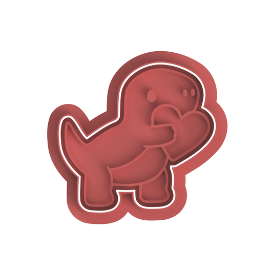 Valentines Dino cutter and stamp