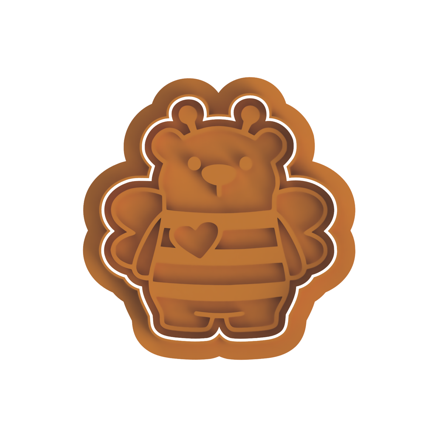 Bear in bumble Bee outfit cutter and stamp