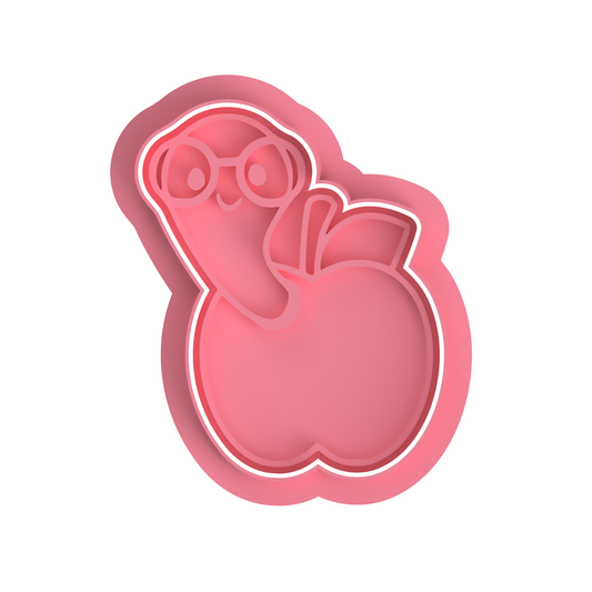 Apple with Worm Cutter/Stamp
