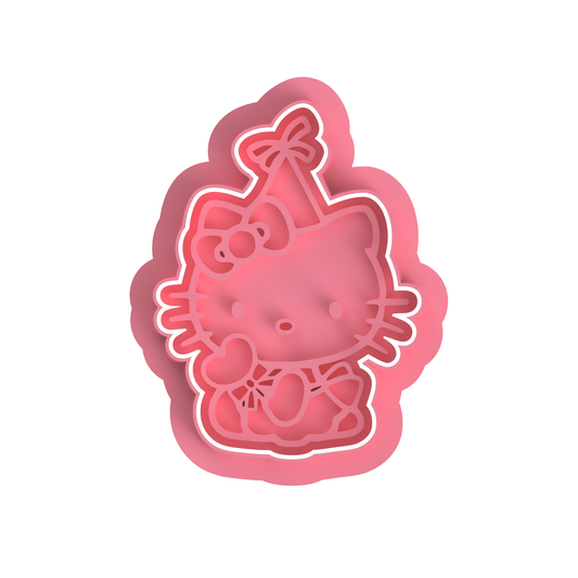 Birthday Kitty #3 cutter/Stamp