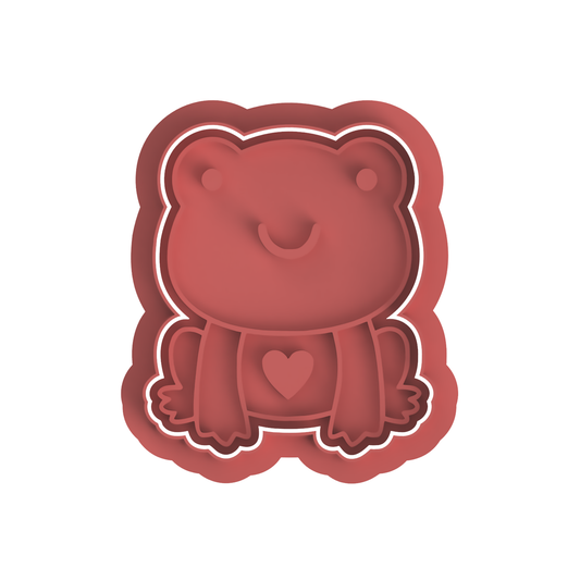Valentines frog cutter and stamp
