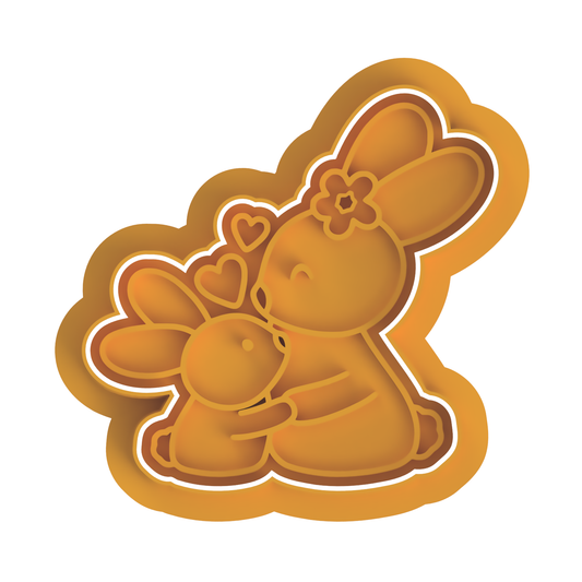 Bunny with baby cutter/ stamp