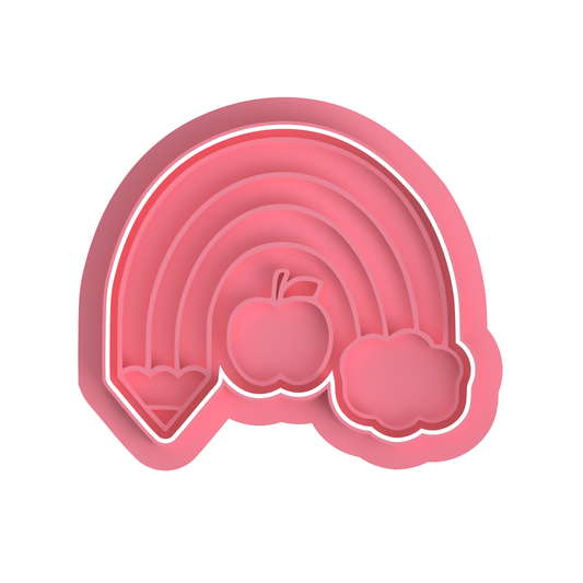 Rainbow With Apple Cutter/Stamp