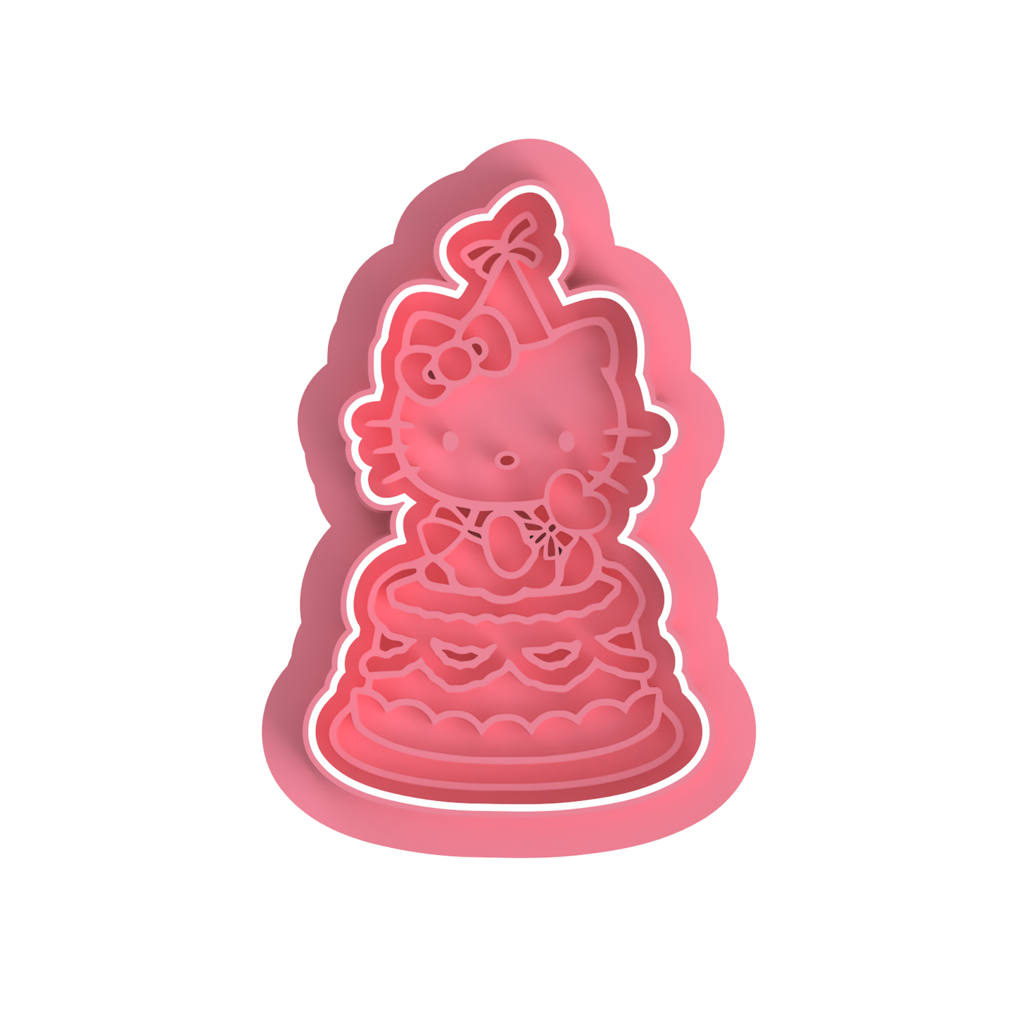 Kitty birthday Cake cutter/Stamp
