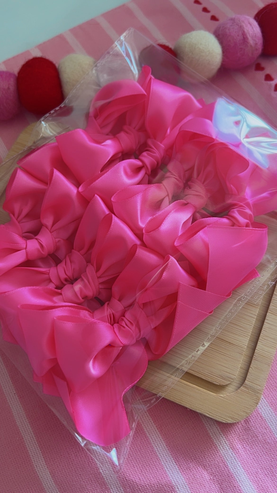 Hot pink Satin Bows