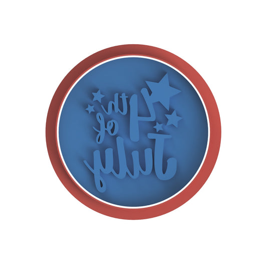 4th of July round Embosser
