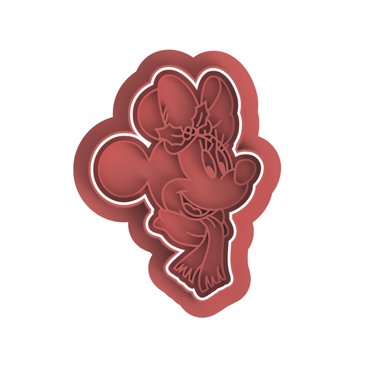 Christmas Minnie Head Cutter Stamp