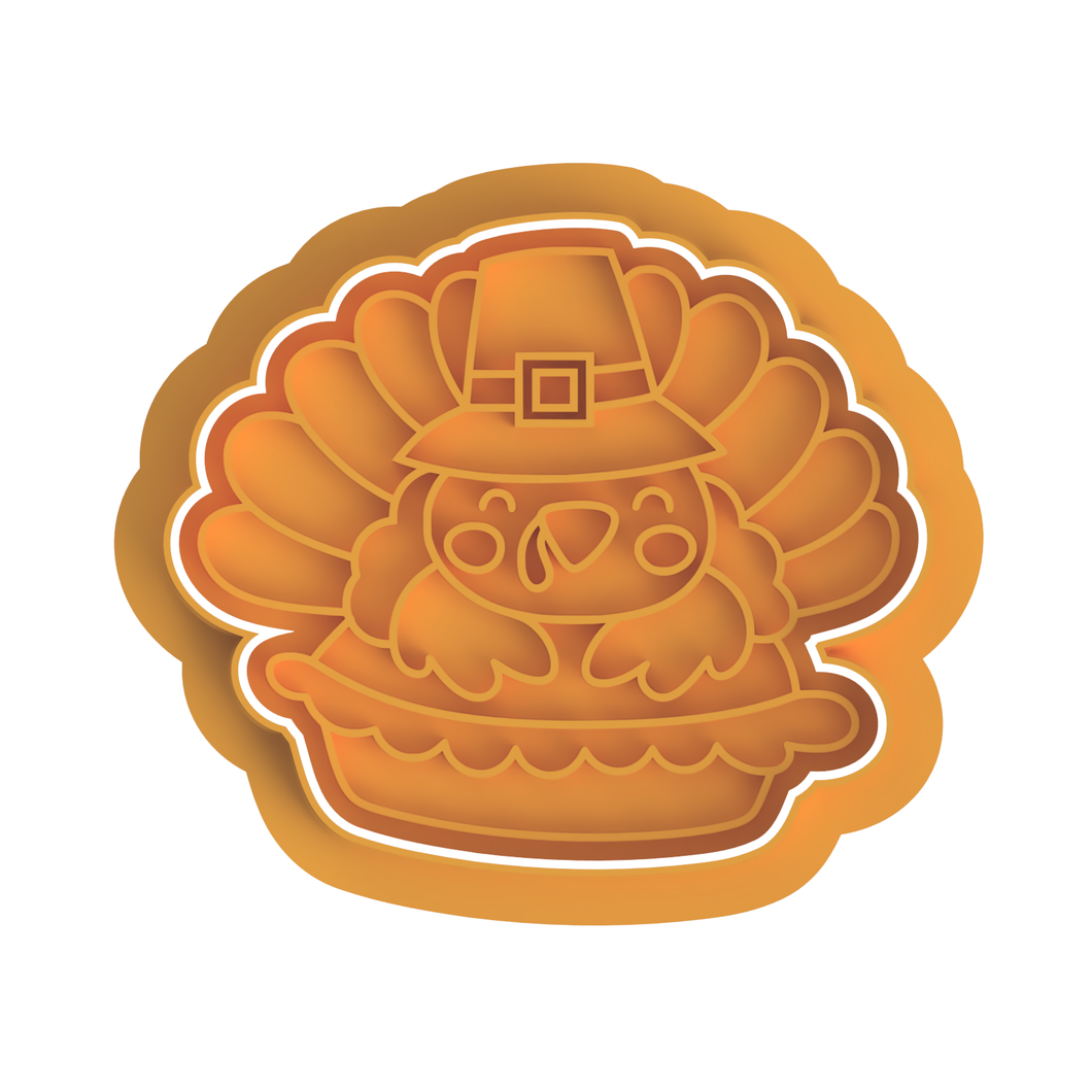 Turkey with pie Cutter/Stamp