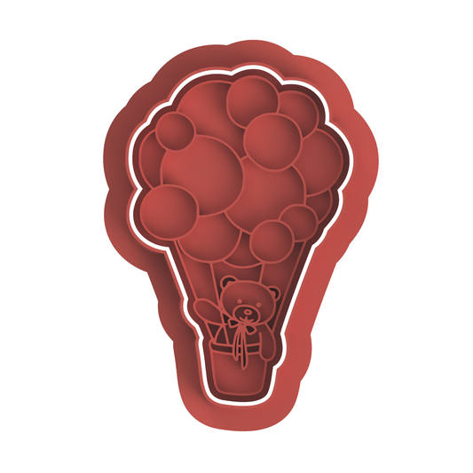 Hot Air Balloons with bear Cutter/embosser