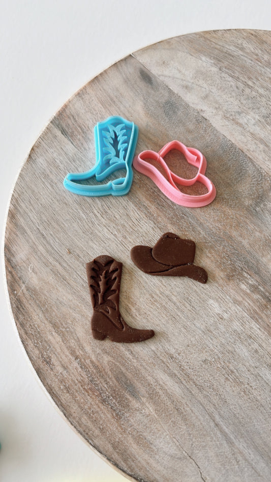 Cowboy boot and hat Cutter set