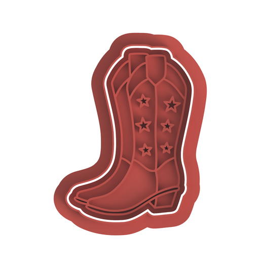 Cowboy boots Star Print Cutter/Stamp