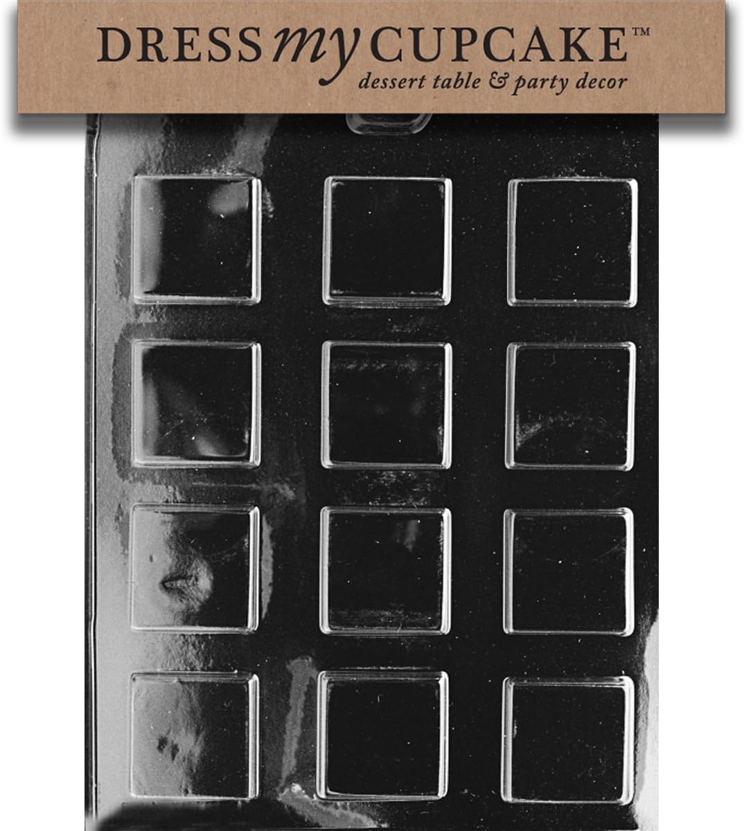 Chocolate Candy Mold, Plain Square Mints