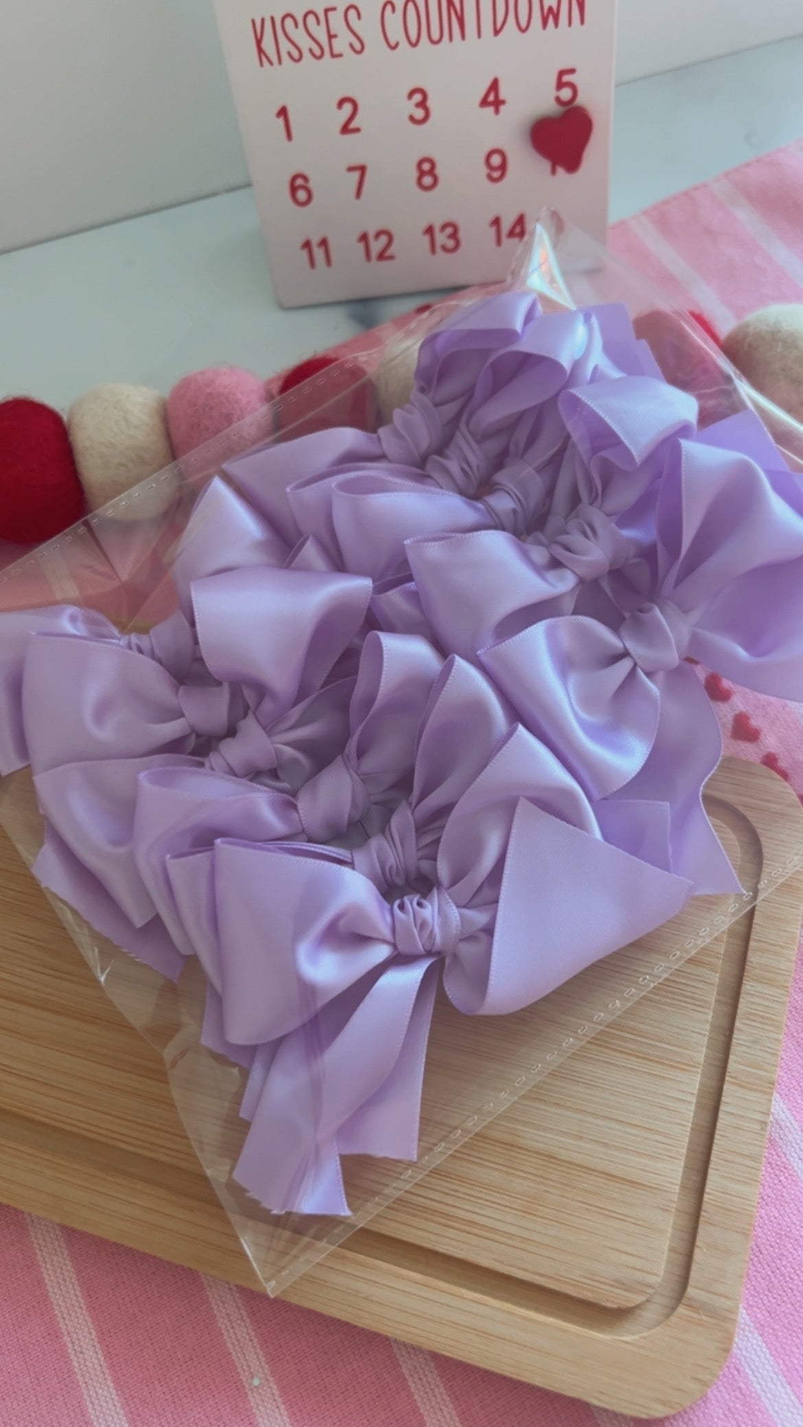 Lavender Satin Bows