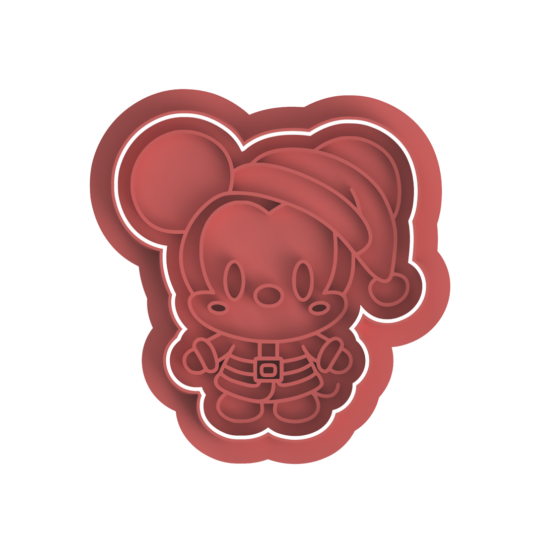 Santa Mickey Cutter Stamp
