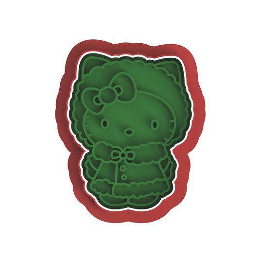 Christmas Kitty #1 Cutter Stamp