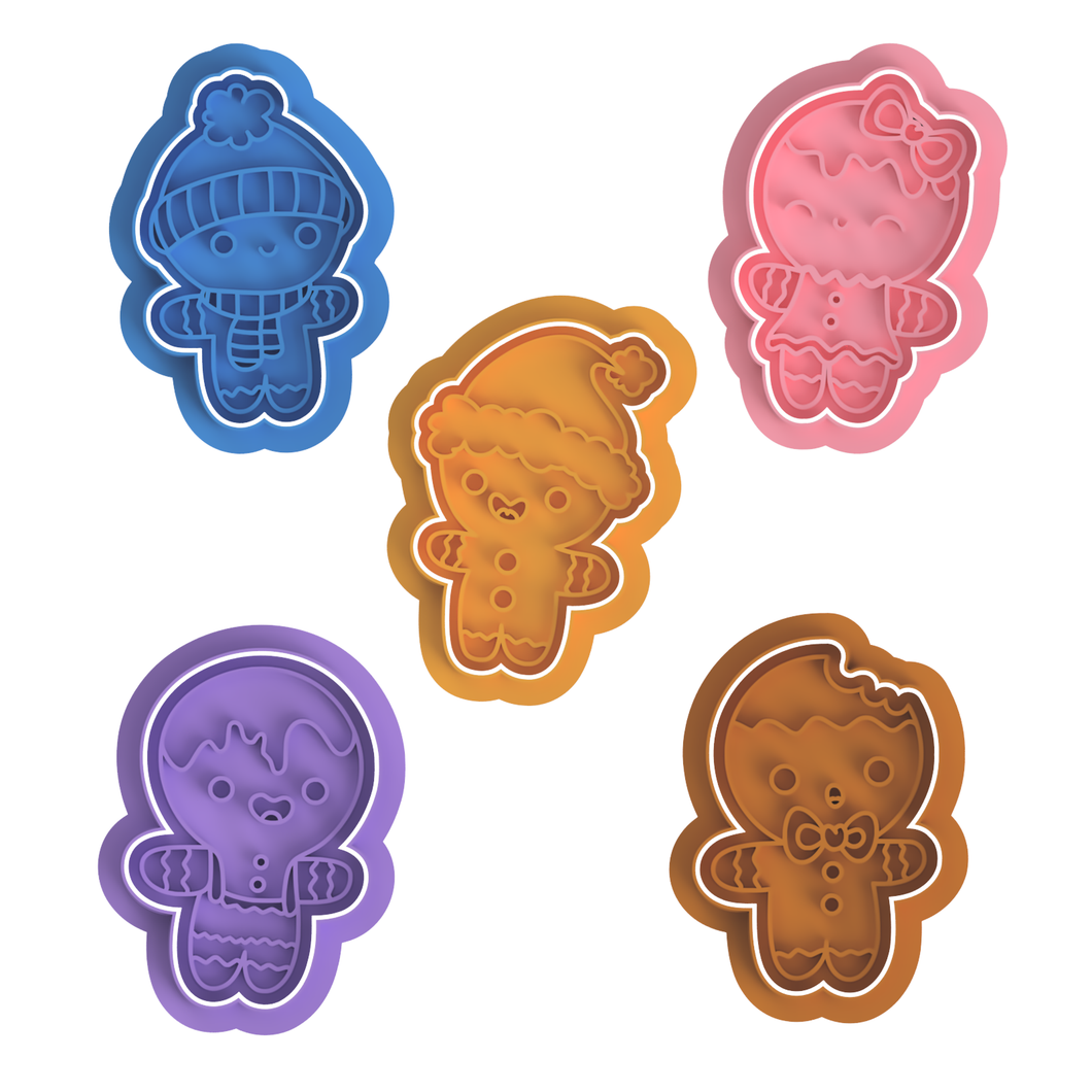 Gingerbread Set  Cutter Stamps