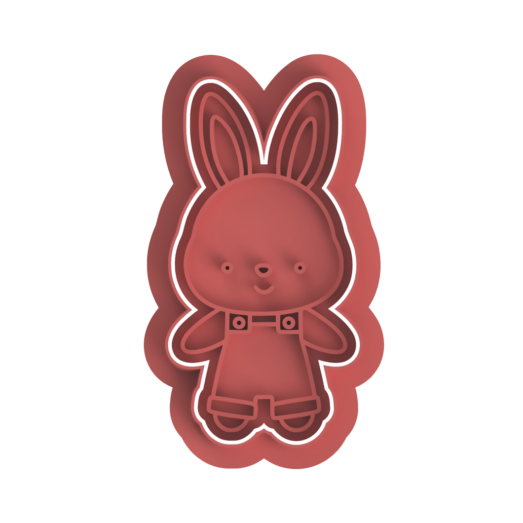 Bunny with overalls #2 Cutter/Stamp