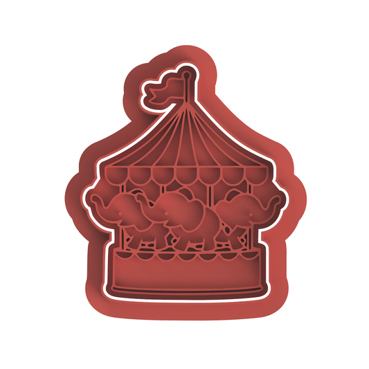 Carousel with elephants Cutter/embosser