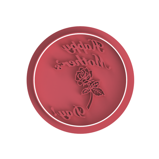 Happy Mother's Day with rose  stamp