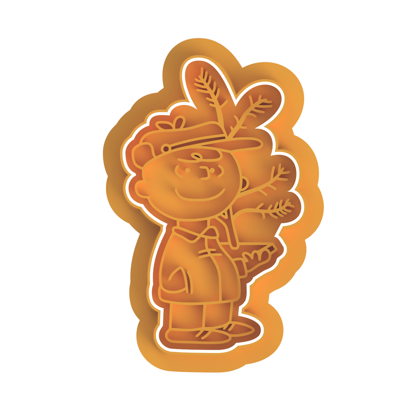Charlie Brown with xmas tree Cutter Stamp