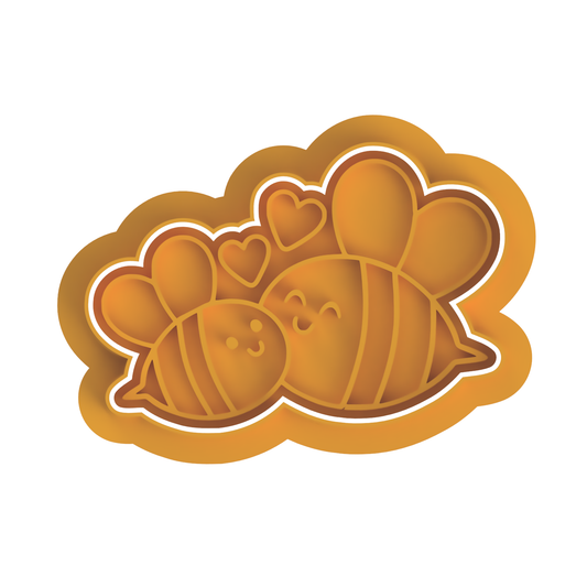 Bumble bee with baby cutter/ stamp