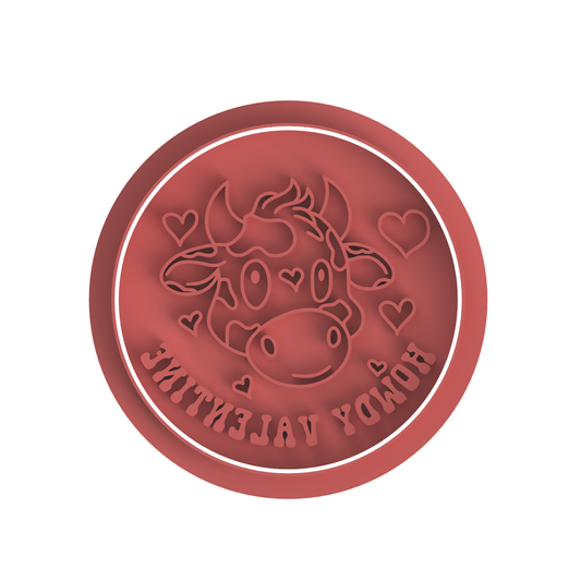 Howdy Valentine Cow Stamp