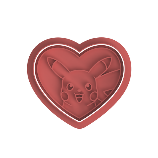 Pikachu heart Stamp and cutter