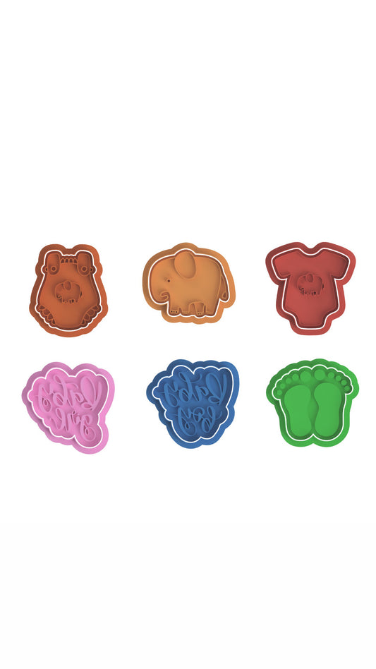 Baby Elephant cutter/embosser set