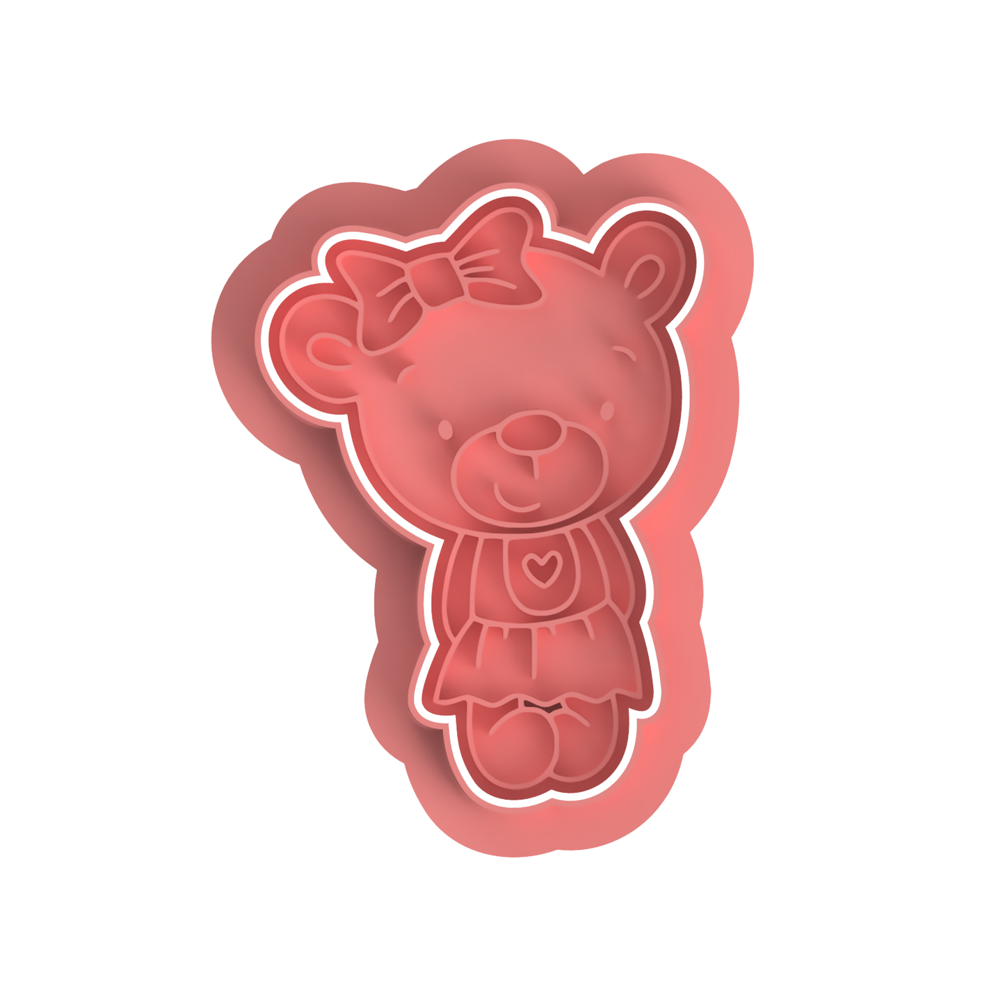 Girl Teddy Bear cutter/embosser