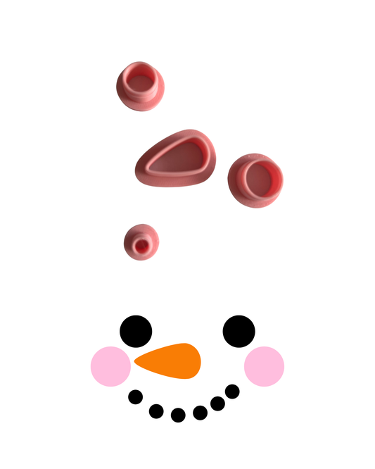 Snowman face cutter set #2