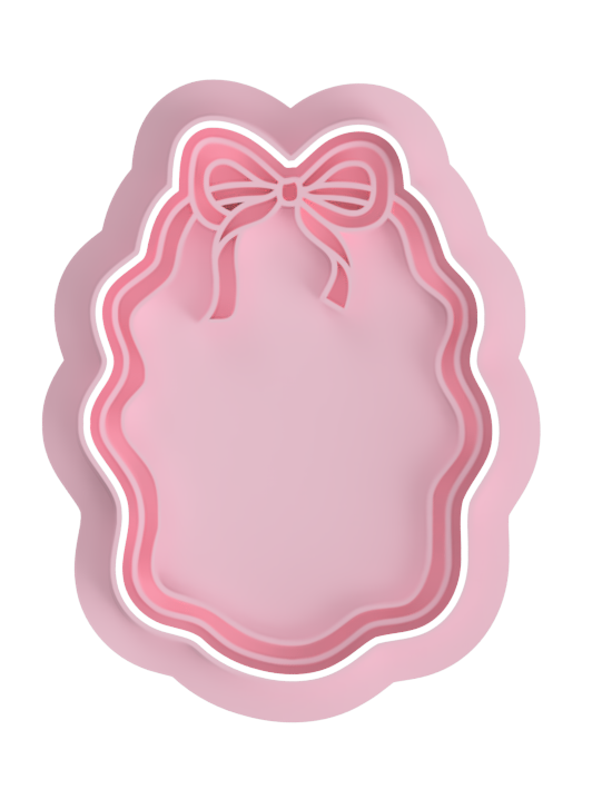 Mirror frame with bow Cutter/Stamp