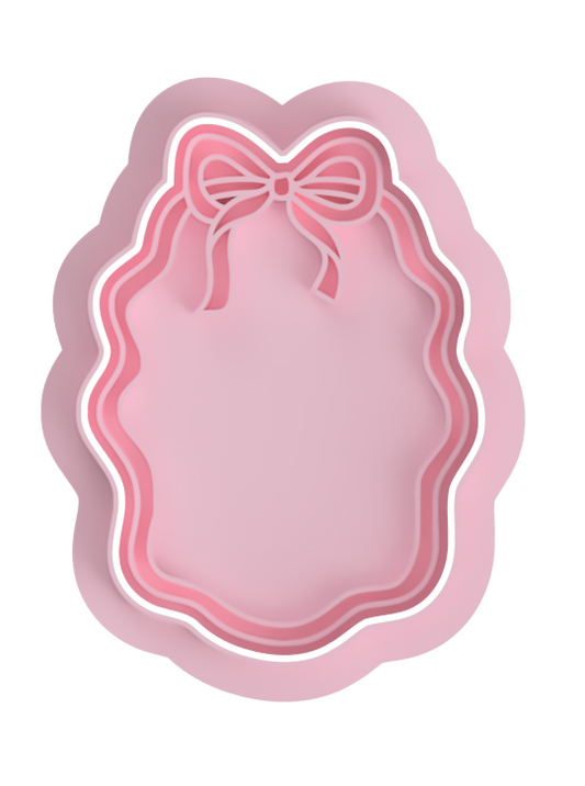 Mirror frame with bow Cutter/Stamp