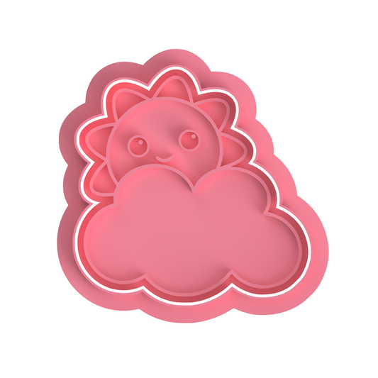 Cloud with sun Cutter/Embosser