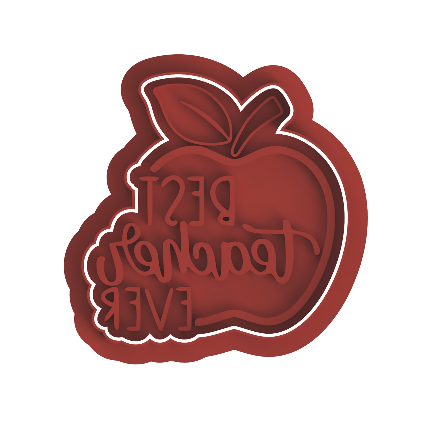 Apple - Best Teacher Ever Cutter & Stamp