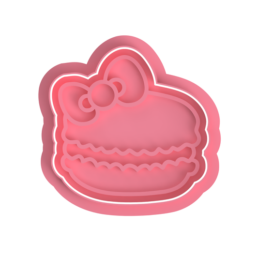 Kitty Macaroon cutter/Stamp