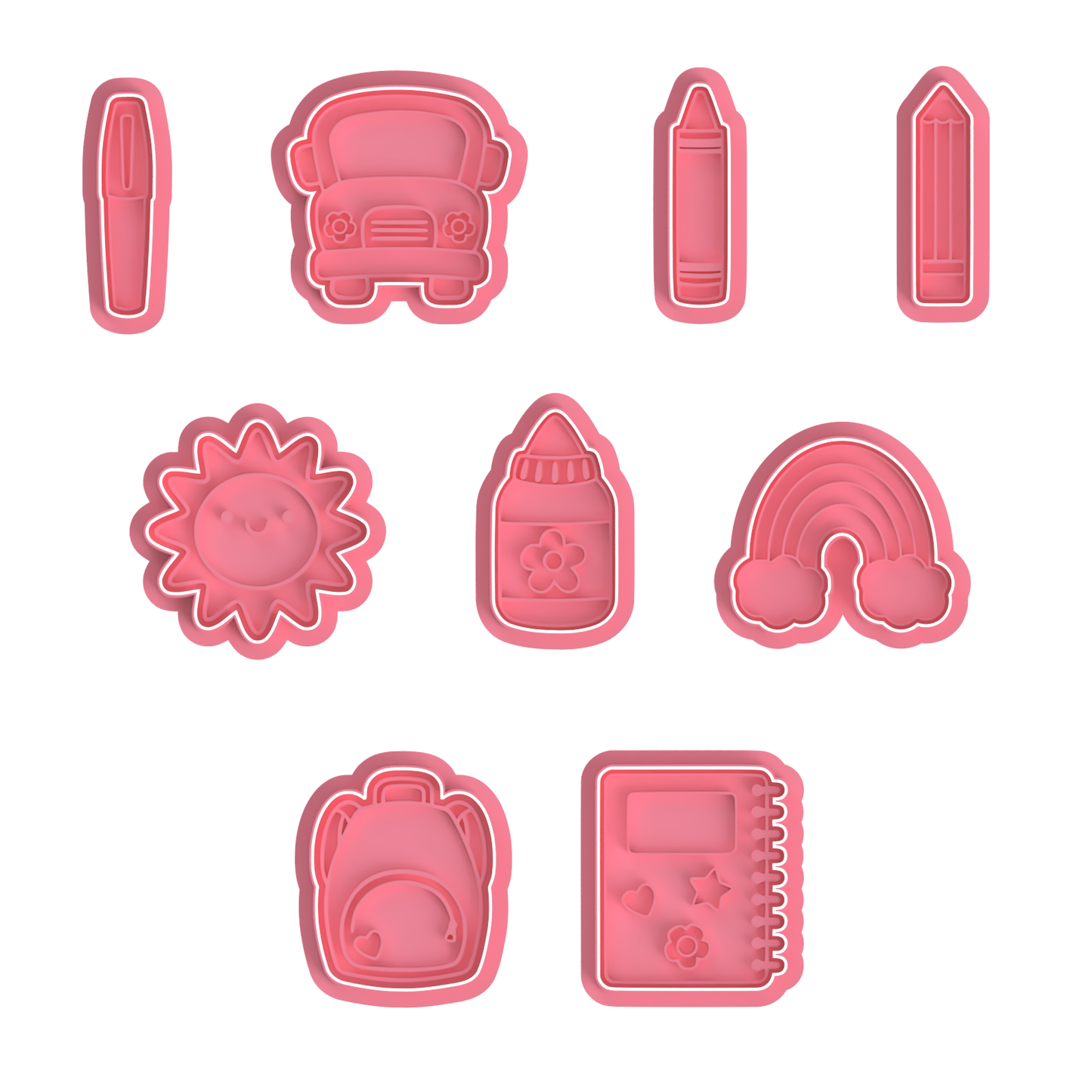 Cute Back to School Set Cutter/Stamp