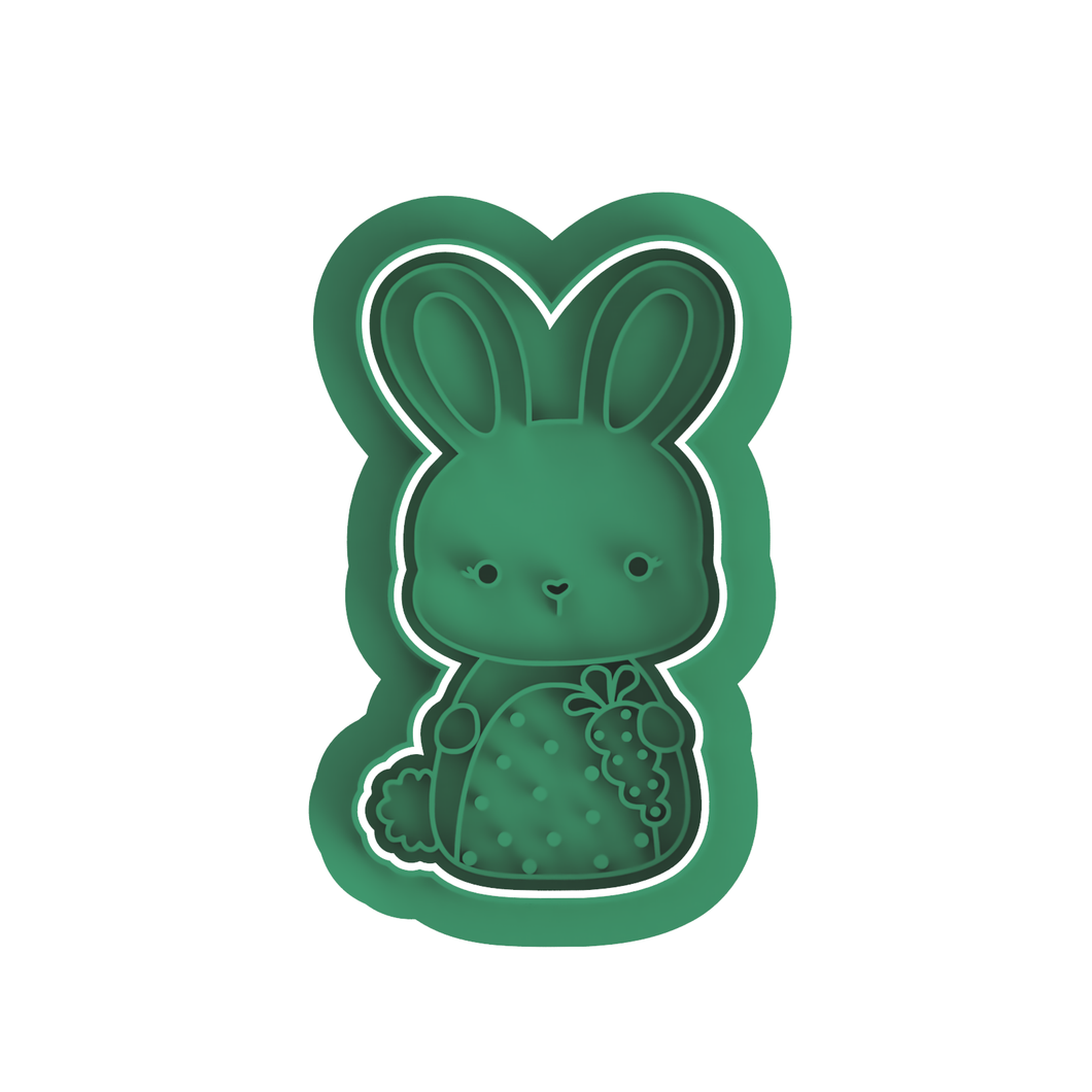 Easter bunny with carrot cutter/Stamp