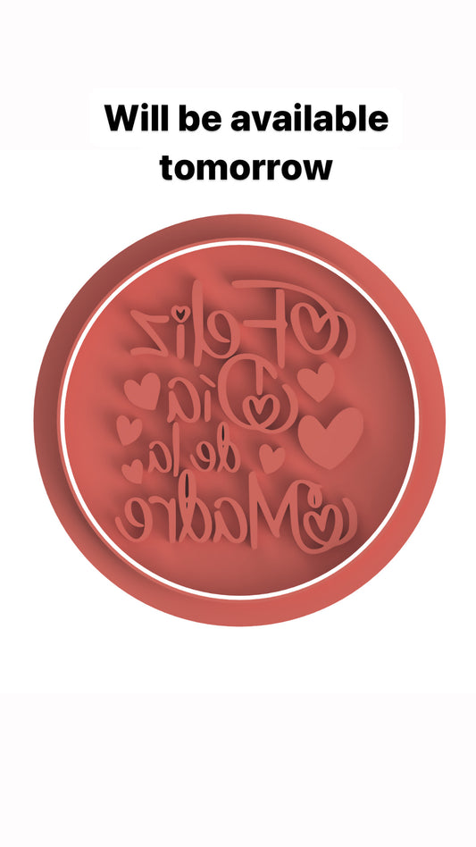 Feliz Dia De Las Madres round stamp
