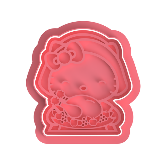 Thanksgiving kitty #1 Cutter/Stamp