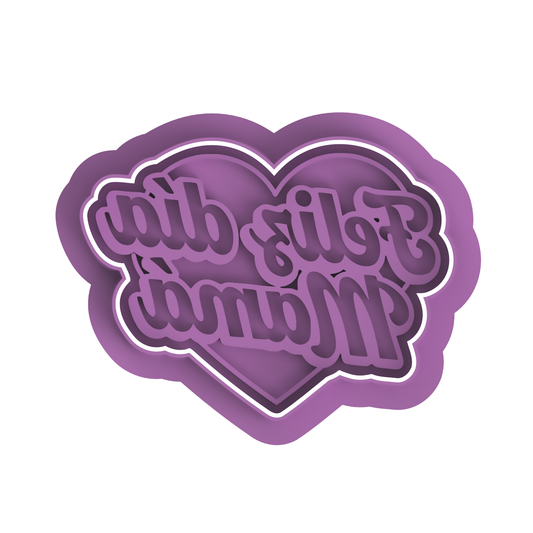 Feliz Dia mama heart / stamp