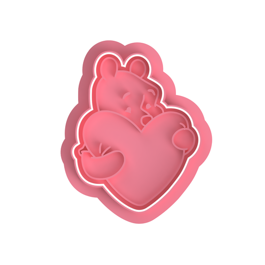 Hunny bear with heart Cutter/Stamp