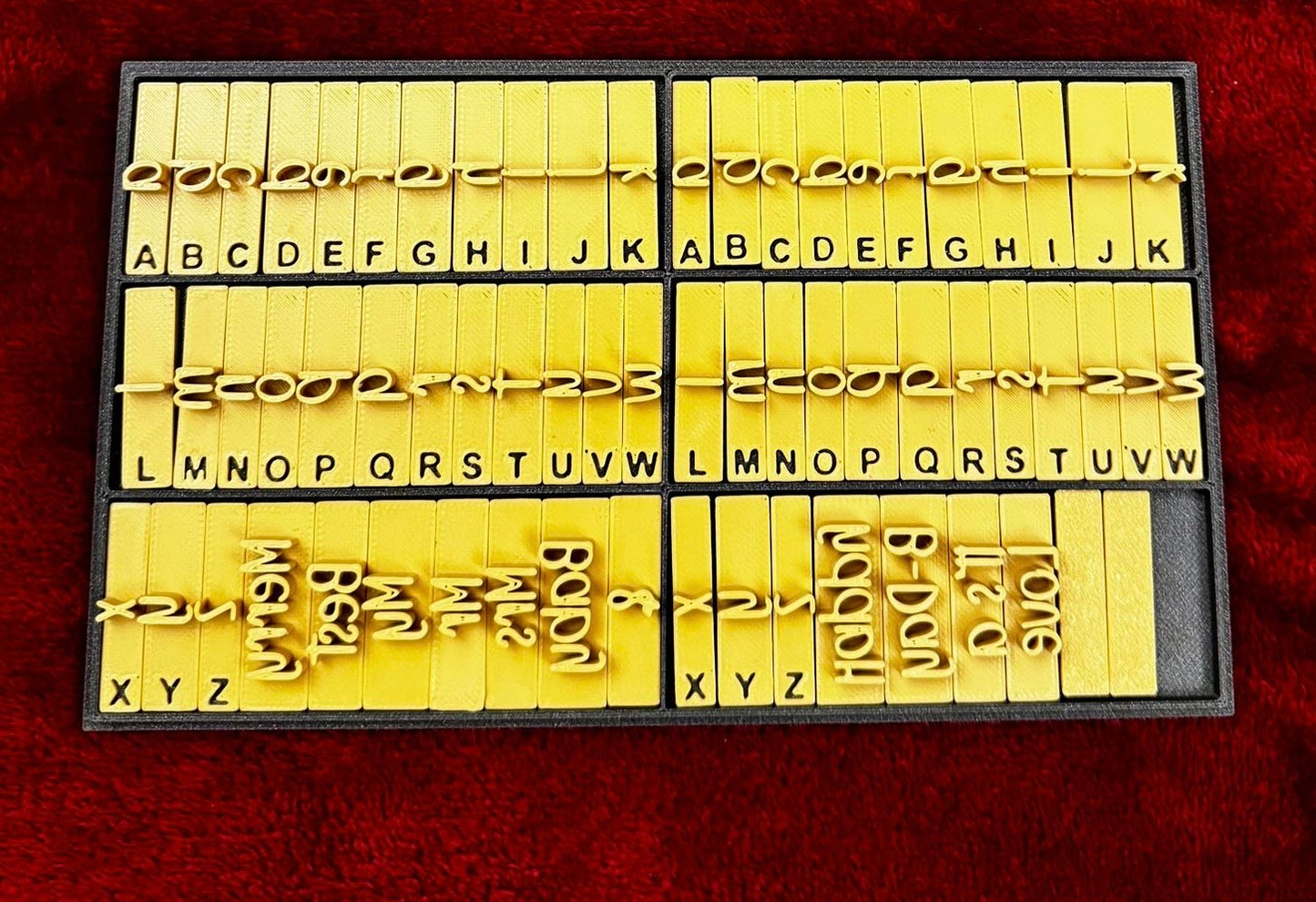 Vertical Font set
