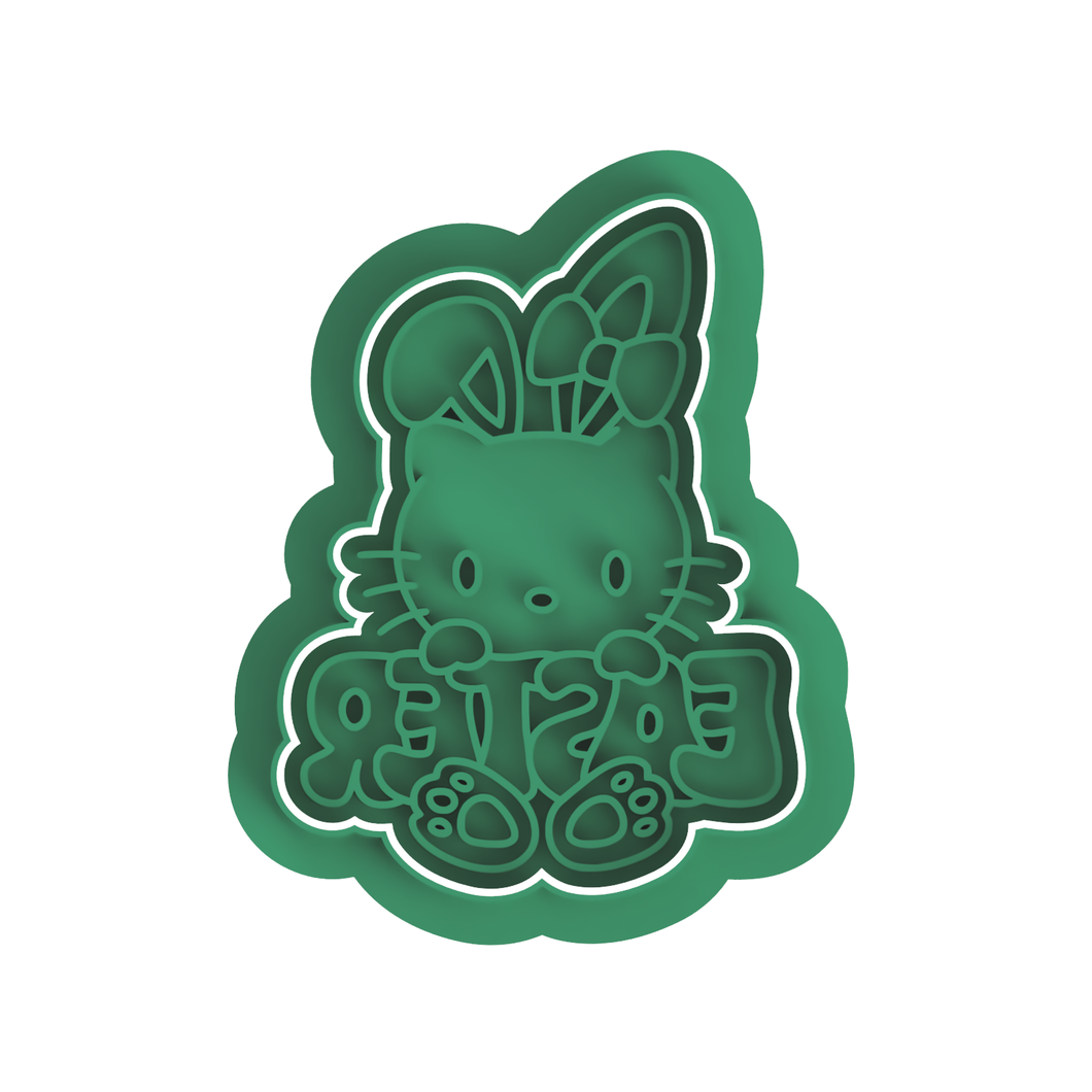 Easter Kitty #2 Cutter/Stamp