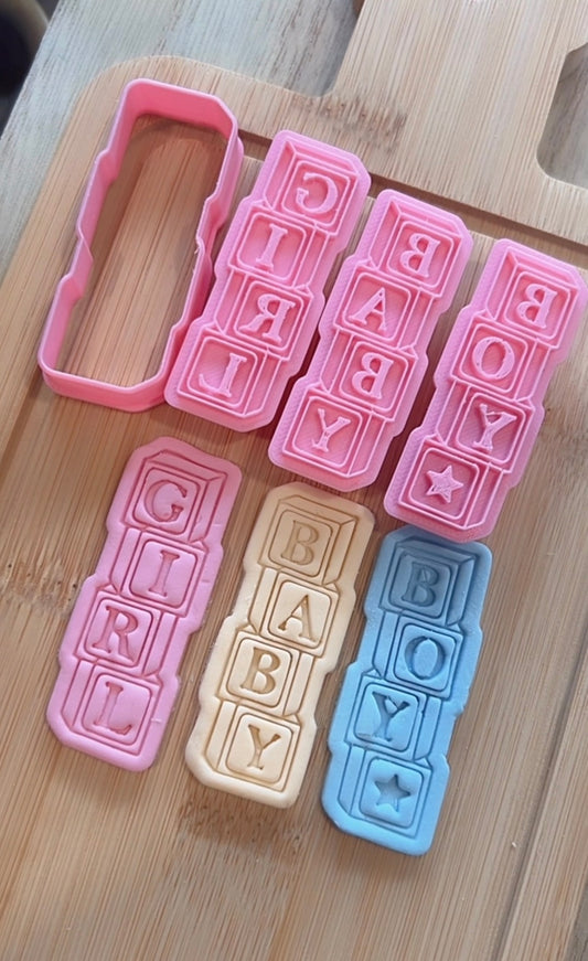 Baby Blocks Birthday Cutter & Stamp