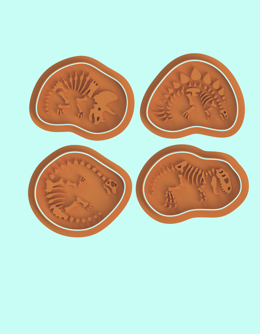 Set of fossils Cutter & Stamp