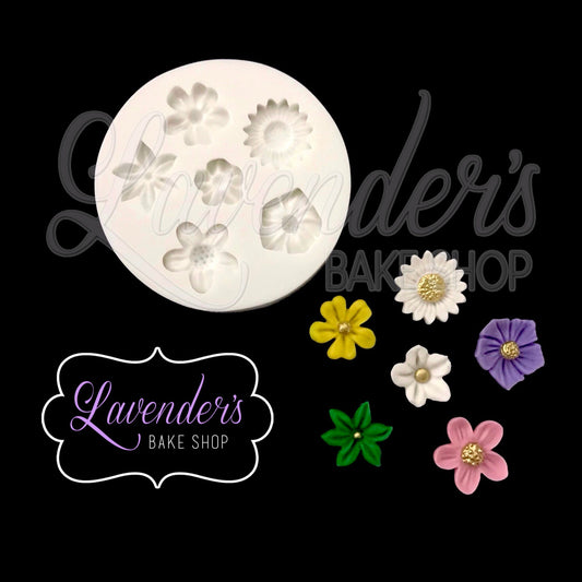 6pc Small Flowers silicone mold