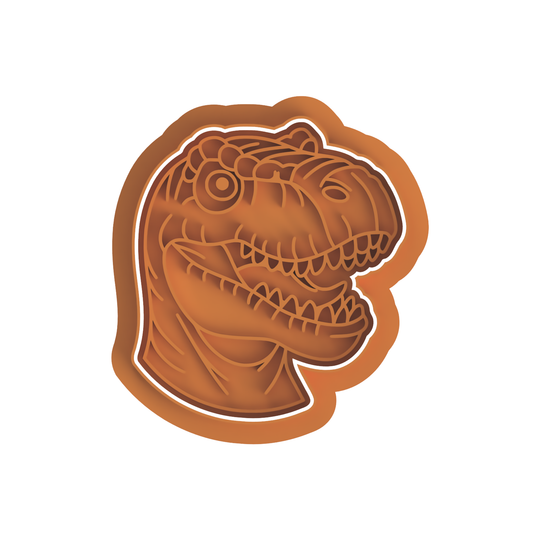 Dinosaur Head #2  Cutter & Stamp