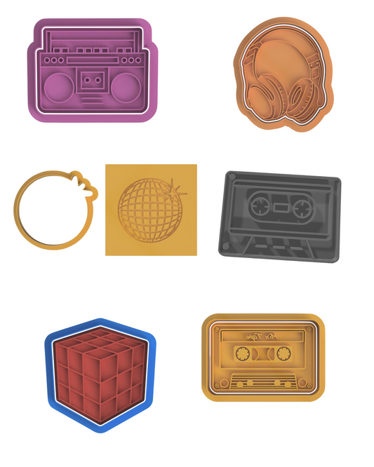 90's theme cutter/Embosser bundle