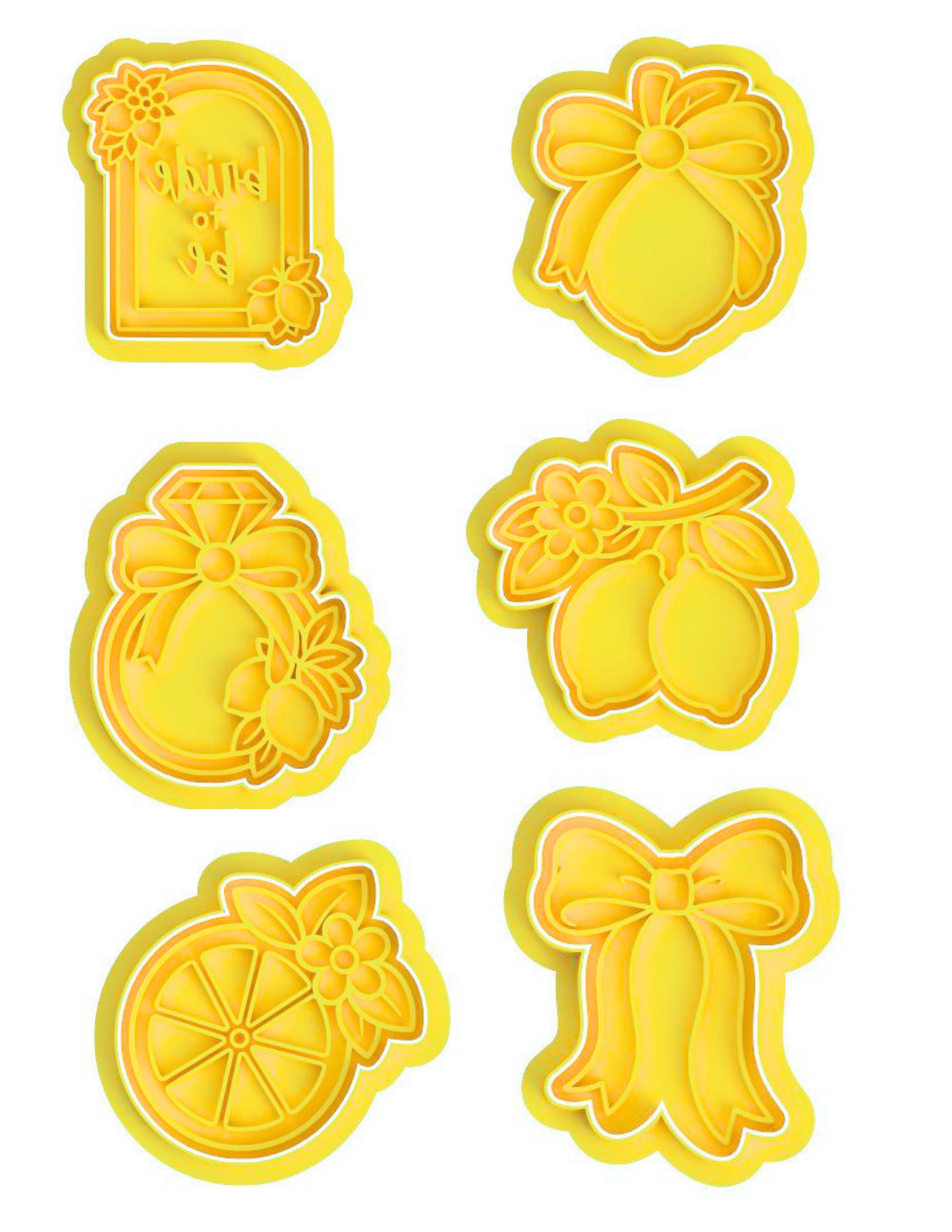 Bride Lemon Theme set  cutter/stamp